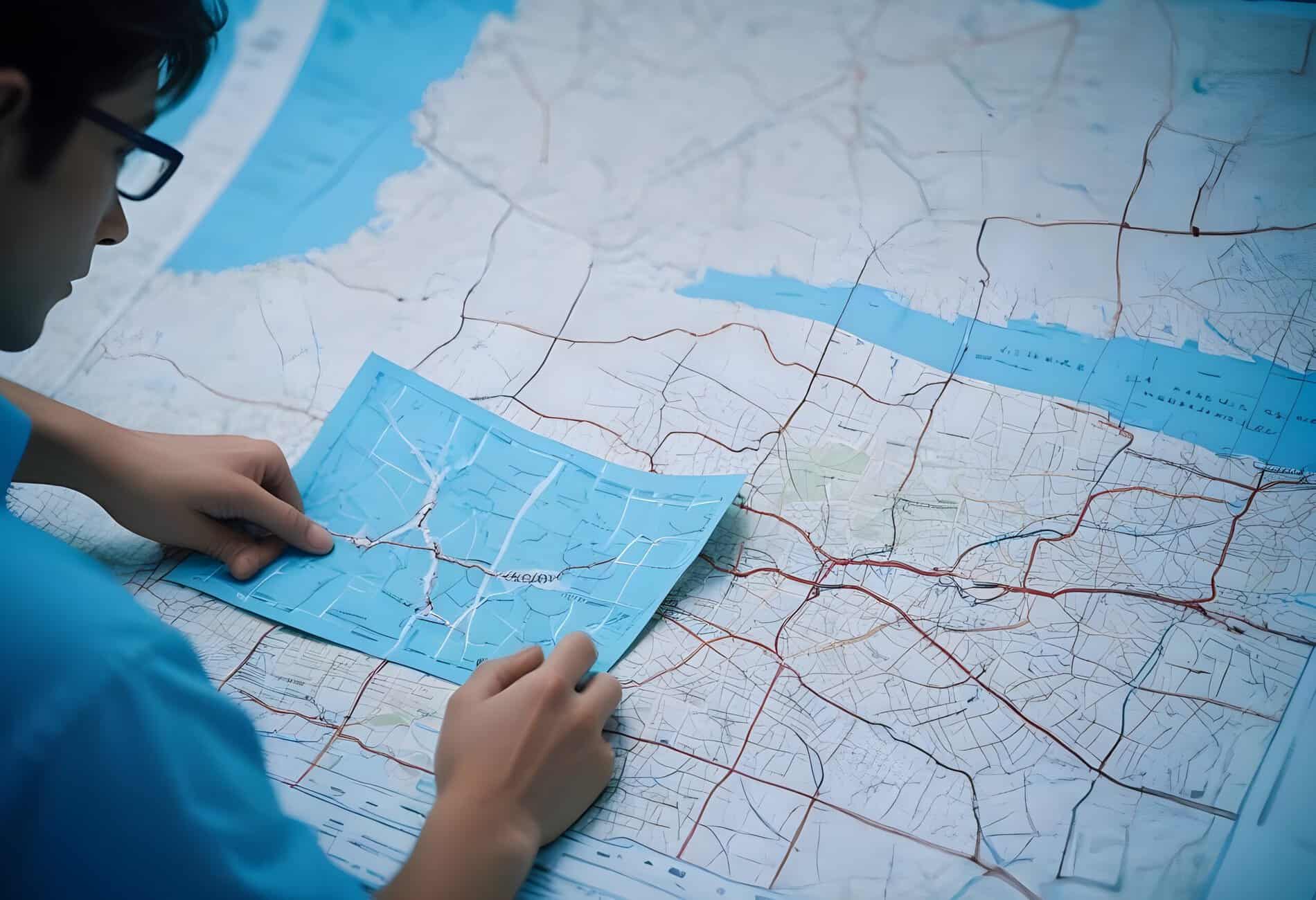 Person Holding a Map | Verifying Official Business Addresses | Ensuring Legitimate Entities | Reducing Fraud Risk | Establishing Trust in Business Relationships | Assurance of Valid Registered Locations | Join the Waitlist Button | ICTTM | International Centre for Trade Transparency | International Trade Council