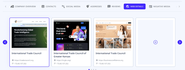 ADAMftd company website analysis: Screenshots of three different website designs. - Global Trade Data